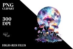 Colorful Magical Mushroom Sticker Clipart Product Image 3