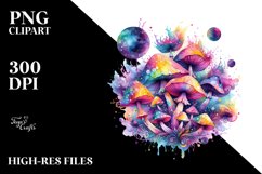 Colorful Magical Celestial Astral Mushroom Product Image 1