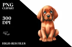 Vibrant Vizsla with Christmas Decorations, PNG Product Image 1