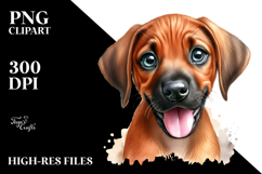 Watercolor Baby Rhodesian Ridgeback PNG Product Image 2