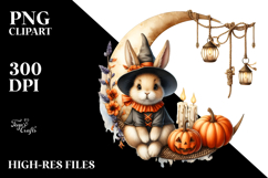 Halloween Bunny with Hanging Candles, High-Res PNG Product Image 2
