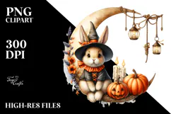 Halloween Bunny with Hanging Candles, High-Res PNG Product Image 2