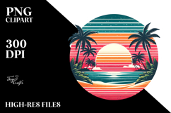 Retro Tropical Beach Sunset, 20 oz Tumbler Product Image 2