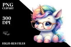 Cute Baby Unicorn | Sublimation | Clipart Product Image 1