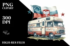 Colorful Vintage RV Stars Clipart Product Image 1