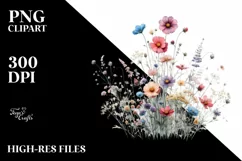 Wild Flower Watercolor Art | Clipart Product Image 3