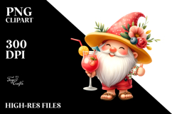 Colorful Gnome with Cocktail PNG Product Image 2