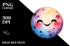 Cute Vibrant Moon Sublimation Clipart Product Image 2