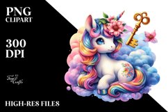 Baby Unicorn with Clue, Colorful PNG Product Image 3