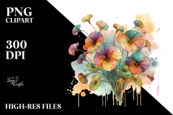 Wooden Stained Nasturtium PNG Product Image 2