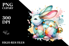 Colorful Pastel Bunny PNG Product Image 2