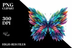 Vibrant Plant Butterfly PNG Product Image 1