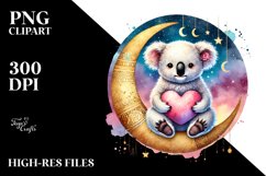 Baby Koala Heart, PNG Product Image 2