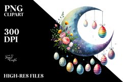 colorful Simple Moon PNG Product Image 2