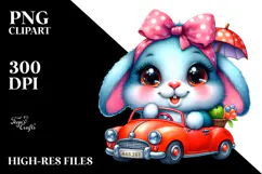 Goofy Cute Baby Bunny PNG Product Image 2
