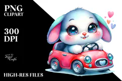 Goofy Cute Baby Bunny PNG Product Image 2