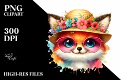 Colorful Layered Cute Baby Fox Crazy Eyes Hair | Sublimation Product Image 3
