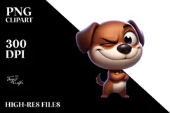 Silly Puppy with Silly Smirk, Transparent PNG Product Image 2