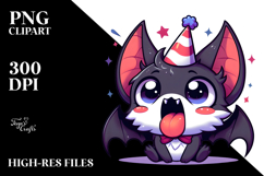 Creative Bat with Birthday Hat, High-Res PNG Product Image 2