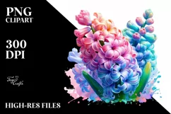 Glossy Hyacinth Flower PNG Product Image 3