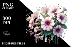 Petunia Watercolor PNG Product Image 2