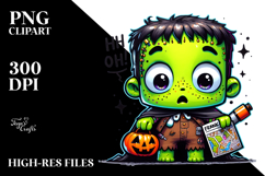 Contemptuous Spider Boy with Pumpkins, PNG Product Image 2