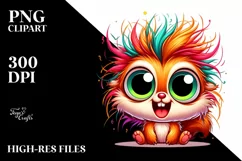 cute Colorful Cartoon Baby Squirrel | Clipart Product Image 3