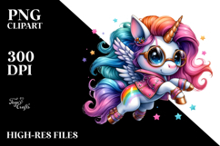 Jumping Unicorn Drawing, Transparent PNG Product Image 2