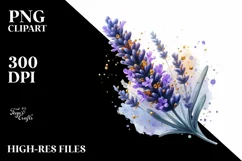 Sublimation Clipart Flower - A shiny lavender Product Image 3