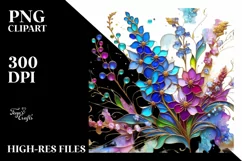 Watercolor Luxury Flower Splash Clipart Product Image 1
