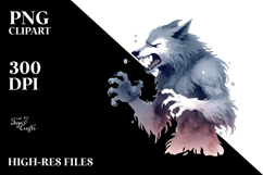 Funny Simple Werewolf, Transparent PNG Product Image 2