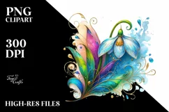 Watercolor Luxury Flower Love Splash Clipart Product Image 3