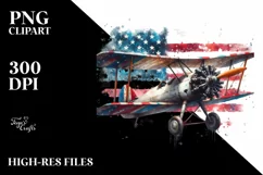 Watercolor Vintage Dirty Biplane | Sublimation Clipart Product Image 3