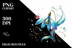 Watercolor Luxury Flower Love Splash Clipart Product Image 3