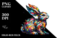 Colorful Bunny Made of PNG Product Image 2