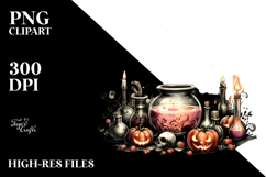 Scary Retro HALOWEEN Elixir PNG Product Image 2