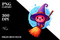 Cute Vibrant Broom Sublimation Clipart Product Image 2