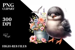 Colorful Arctic Skua Baby Bucket | Sublimation | Clipart Product Image 1