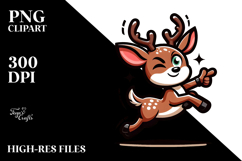Quirky Deer with Bandana Dancing PNG Product Image 2