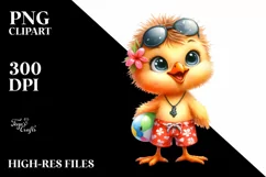 Funny Baby Chick Beachwear | Sublimation | Clipart Product Image 3