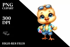 Funny Baby Chick Beachwear | Sublimation | Clipart Product Image 1