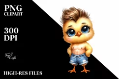 Funny Baby Chick Beachwear | Sublimation | Clipart Product Image 1