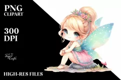 Cute Fairy Watercolor PNG Product Image 2