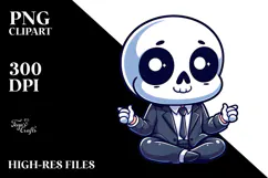 Cartoony Sugar Skull Suit Curiosity PNG Product Image 2