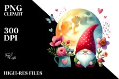 Simple Adorned Gnome Watercolor PNG Product Image 2