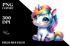 Vibrant Cute Unicorn PNG Product Image 2