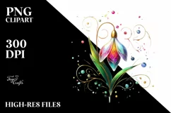 Watercolor Luxury Flower Love Splash Clipart Product Image 1