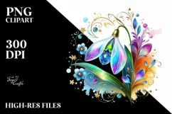 Watercolor Luxury Flower Love Splash Clipart Product Image 3