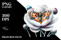 Butterfly Sleeping Petals Watercolor Product Image 2