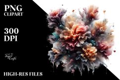 Abstract Shiny Carnation Sublimation Clipart Product Image 1